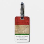 Étiquette À Bagage Drapeaux de pays affligés | Italie (Dos Vertical)