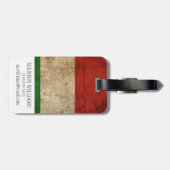 Étiquette À Bagage Drapeaux de pays affligés | Italie (Dos horizontal)