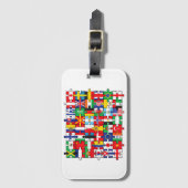 Étiquette À Bagage Drapeaux des pays du pavillon international (Devant Vertical)