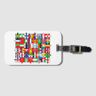 Étiquette À Bagage Drapeaux des pays du pavillon international