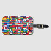 Étiquette À Bagage Drapeaux du monde (Devant Horizontal)