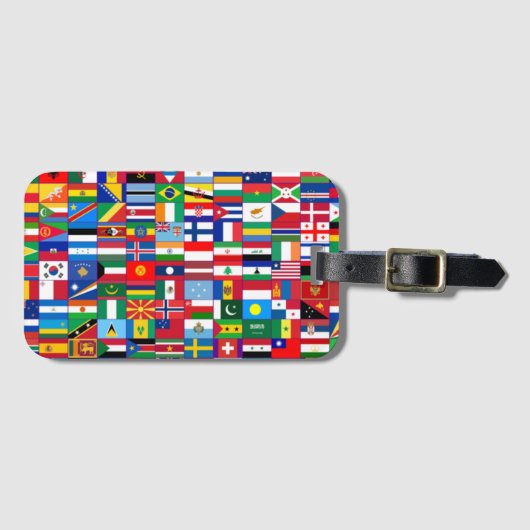Étiquette À Bagage Drapeaux du monde (Devant Horizontal)