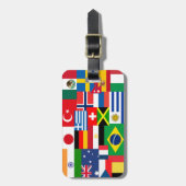 Étiquette À Bagage Drapeaux internationaux du monde (Devant Vertical)