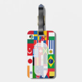 Étiquette À Bagage Drapeaux internationaux du monde (Dos Vertical)