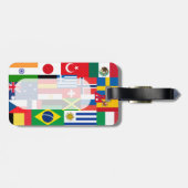 Étiquette À Bagage Drapeaux internationaux du monde (Dos horizontal)