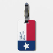 Étiquette À Bagage Drapeaux texans pour bagages et valises (Dos Vertical)