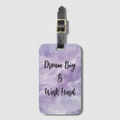 Étiquette À Bagage Dream Big & Work Hard (Devant Vertical)