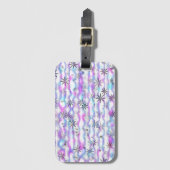 Étiquette À Bagage Dreamy Starburst Waves Pattern (Devant Vertical)