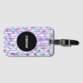 Étiquette À Bagage Dreamy Starburst Waves Pattern Personalized (Devant Horizontal)