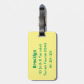 Étiquette À Bagage Drôle animal avide de carcajou (Dos Vertical)