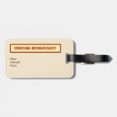 Étiquette À Bagage Drôle "appartient à un archéologue " (Dos horizontal)