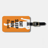 Étiquette À Bagage Drôle bagage de voyage pour coureur marathon (Devant horizontal)