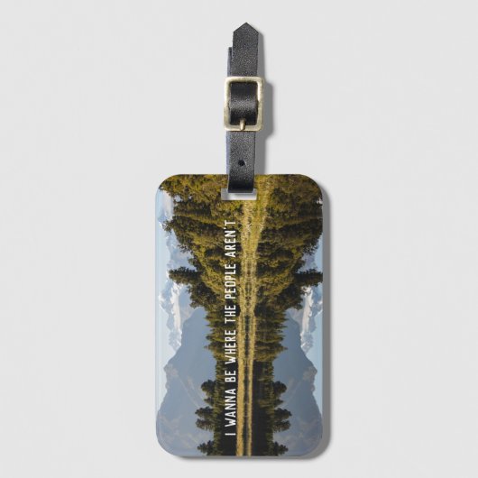 Étiquette À Bagage Drôle cadeau photo avec devis de voyage (Devant Vertical)