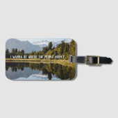 Étiquette À Bagage Drôle cadeau photo avec devis de voyage (Devant Horizontal)