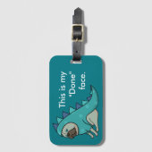 Étiquette À Bagage Drôle Carlin Pugasaurus chien est "fait" (Devant Vertical)