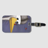 Étiquette À Bagage Drôle Cartoon Egret (Devant Horizontal)