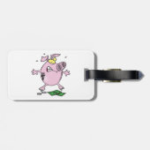 Étiquette À Bagage Drôle Cartoon Piggy Bank Perdre de l'argent (Dos horizontal)