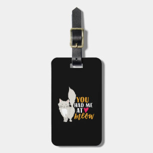 Étiquette À Bagage Drôle Chat et Kitten Aimez-vous à Meow