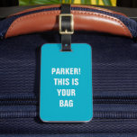 Étiquette À Bagage Drôle Cool minimaliste typographie Nom personnalis<br><div class="desc">Trouvez vos bagages facilement ! Cette drôle de étiquette minimaliste dit "Nom personnalisé ! C'est votre sac,  le style de mélange et l'humour. Parfait pour les voyageurs,  les cadeaux personnalisés,  ou ajouter du flair à votre valise! ✈️ ✨</div>