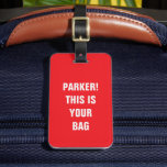 Étiquette À Bagage Drôle Cool minimaliste typographie Nom personnalis<br><div class="desc">Trouvez vos bagages facilement ! Cette drôle de étiquette minimaliste dit "Nom personnalisé ! C'est votre sac,  le style de mélange et l'humour. Parfait pour les voyageurs,  les cadeaux personnalisés,  ou ajouter du flair à votre valise! ✈️ ✨</div>