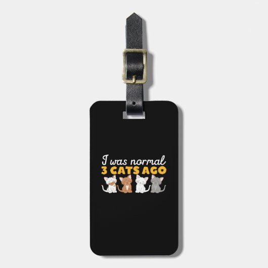 Étiquette À Bagage Drôle Crazy Cat Lady Kitty et Kitten Lover (Devant Vertical)