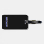 Étiquette À Bagage Drôle Éteins tes mains de mon sac Purple (Dos horizontal)