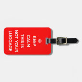 Étiquette À Bagage Drôle Gardez Le Calme Pas Vos Bagages (Devant horizontal)