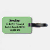 Étiquette À Bagage Drôle gopher de poche creusant dessin dessin de de (Dos horizontal)