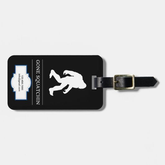 Étiquette À Bagage Drôle gros pied est parti squatchin Sasquatch (Devant horizontal)