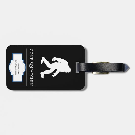 Étiquette À Bagage Drôle gros pied est parti squatchin Sasquatch (Dos horizontal)