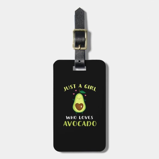 Étiquette À Bagage Drôle Juste Une Fille Qui Aime L'Avocado (Devant Vertical)