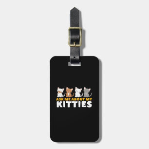 Étiquette À Bagage Drôle mignon Amoureux des chats Humour Posez-Moi D