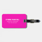 Étiquette À Bagage Drôle Nom personnalisé Où êtes-vous (Dos horizontal)