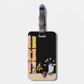 Étiquette À Bagage Drôle oiseau imaginaire (Dos Vertical)