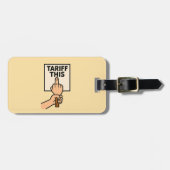 Étiquette À Bagage Drôle panneau de protestation Tarif Ce doigt moyen (Devant horizontal)