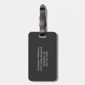 Étiquette À Bagage Drôle Pâtes Modernes De Français Bulldog Grey (Dos Vertical)