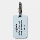 Étiquette À Bagage Drôle pélican de pêche (Dos Vertical)