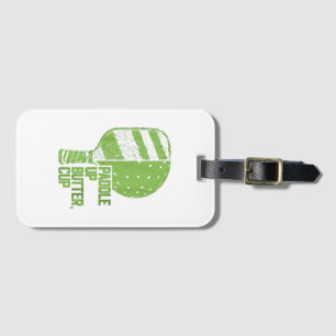 Étiquette À Bagage Drôle Pickleball Paddle Up Butter Cup