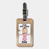 Étiquette À Bagage Drôle pour sa croisière de vacances (Devant Vertical)