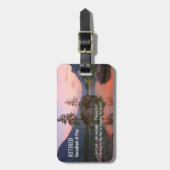 Étiquette À Bagage Drôle Retraité, Lac Sunset, Gag de profession (Devant Vertical)