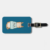 Étiquette À Bagage Drôle Sarcastique Orange Chat Nope (Devant horizontal)