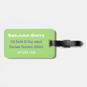 Étiquette À Bagage Drôle t rex dessin animé de dinosaure (Dos horizontal)