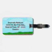 Étiquette À Bagage Drôle Tu Me Conduis Des Nuts Pun Écureuil (Dos horizontal)