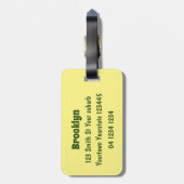 Étiquette À Bagage Drôle wildebeest tourner dessin animé illustration (Dos Vertical)