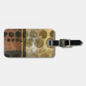 Étiquette À Bagage Droplets verts circulaires (Devant horizontal)