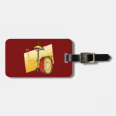 Étiquette À Bagage Drum and Cymbal Music Percussion Art (Devant horizontal)