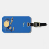 Étiquette À Bagage Drum Set on Blue (Devant horizontal)