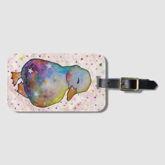 Étiquette À Bagage Duck named Rainbow (Devant Horizontal)