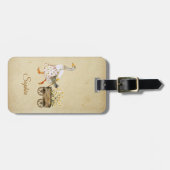 Étiquette À Bagage Duck Pulling Flower Cart (Devant horizontal)