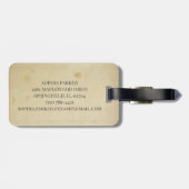 Étiquette À Bagage Duck Pulling Flower Cart (Dos horizontal)